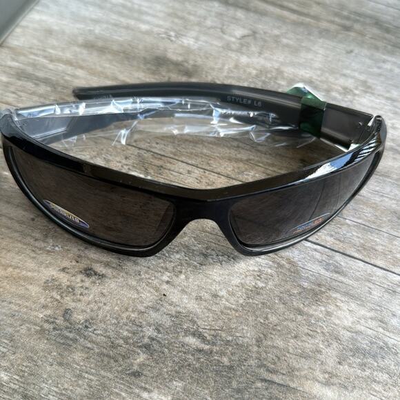 24/7 Life Wrap Around Sunglasses Black Frame with Black Lens - Picture 2 of 8